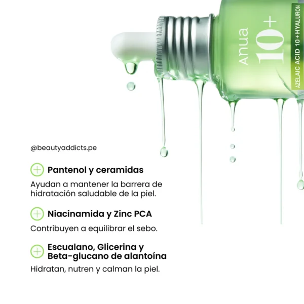 ANUA AZELAIC ACID 10 HYALURON REDNESS SOOTHING SERUM 30 ML